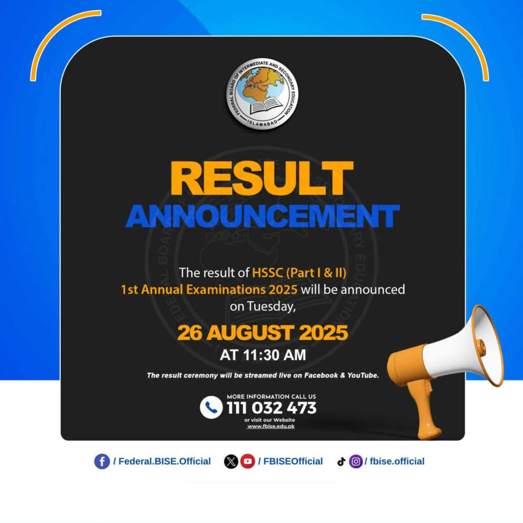 FBISE HSSC Part 1 Result