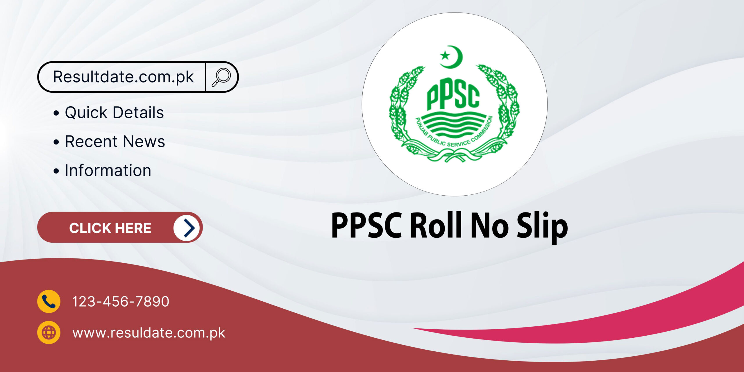 PPSC Roll No Slip