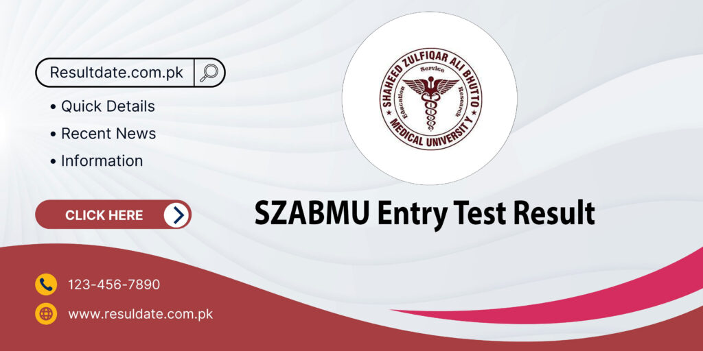 SZABMU Entry Test Result